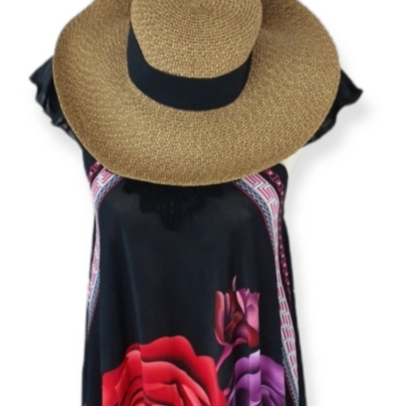 Handkerchief Dress Size L Black Floral deco - Picture 4 of 8